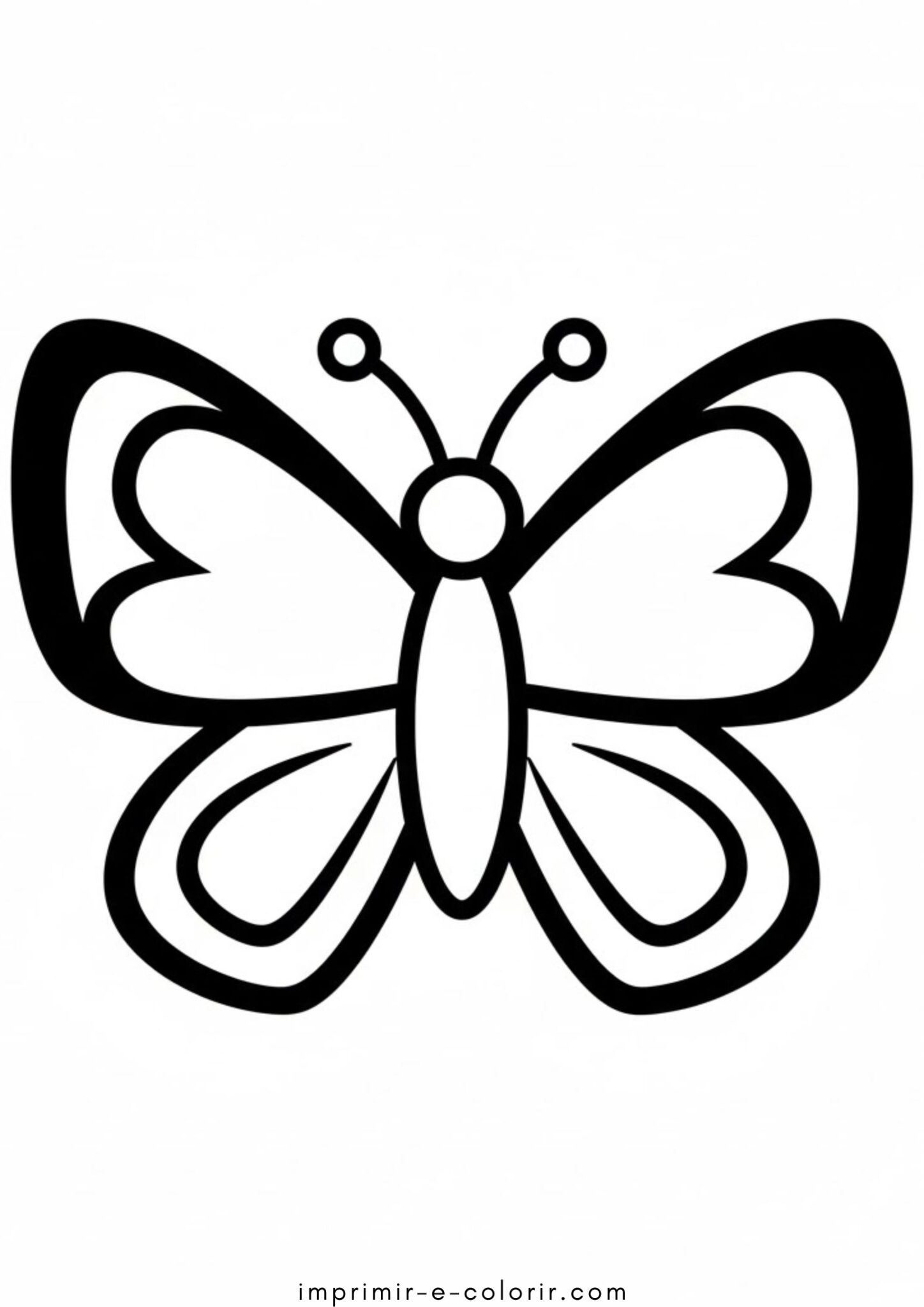 Desenho de Borboleta para crianças para colorir e imprimir