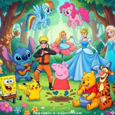 Desenhos de Disney, Pixar e Personagens para Colorir (Grátis PDF, JPG)