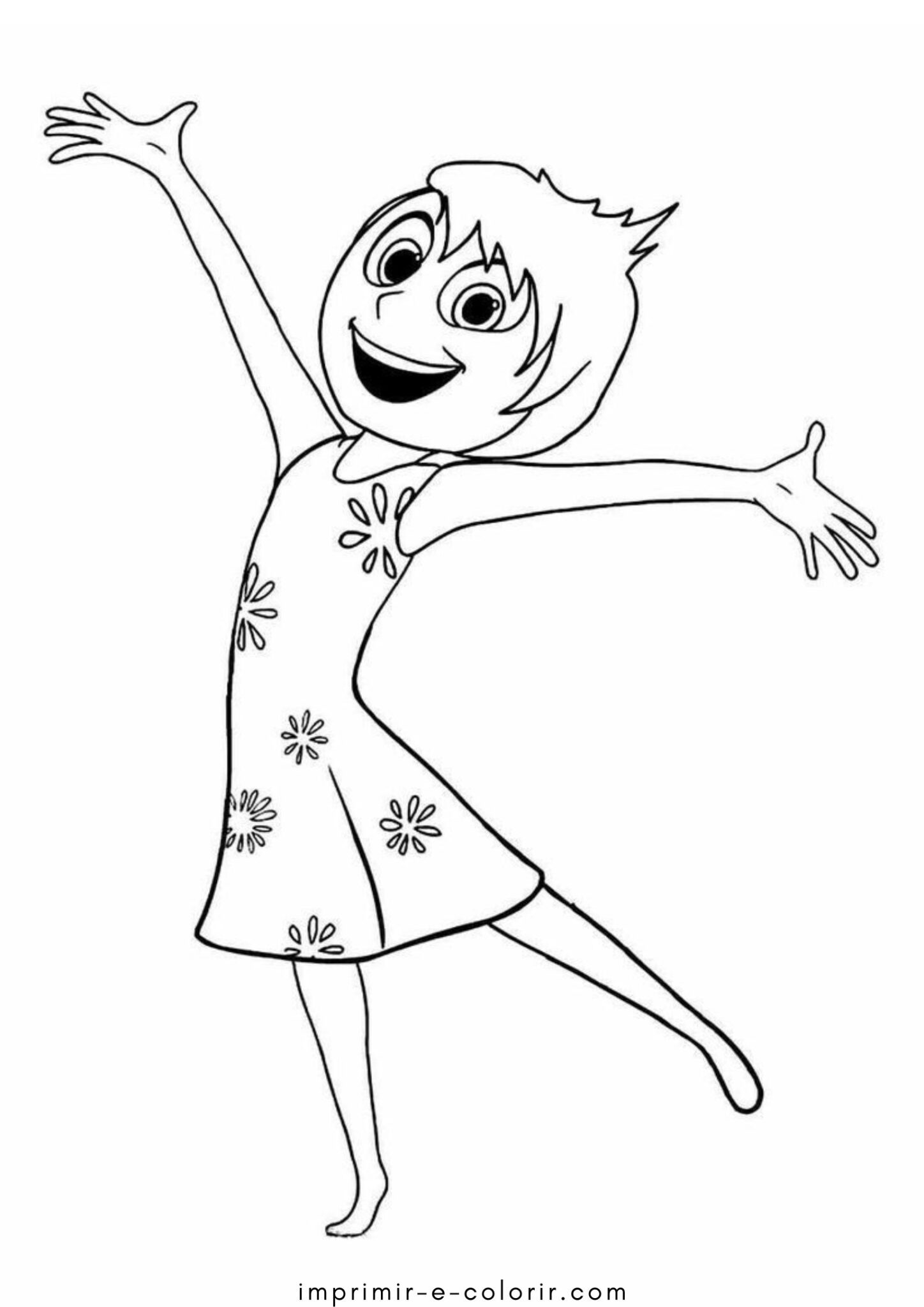 Desenho de Emoção Alegria (Divertida Mente)