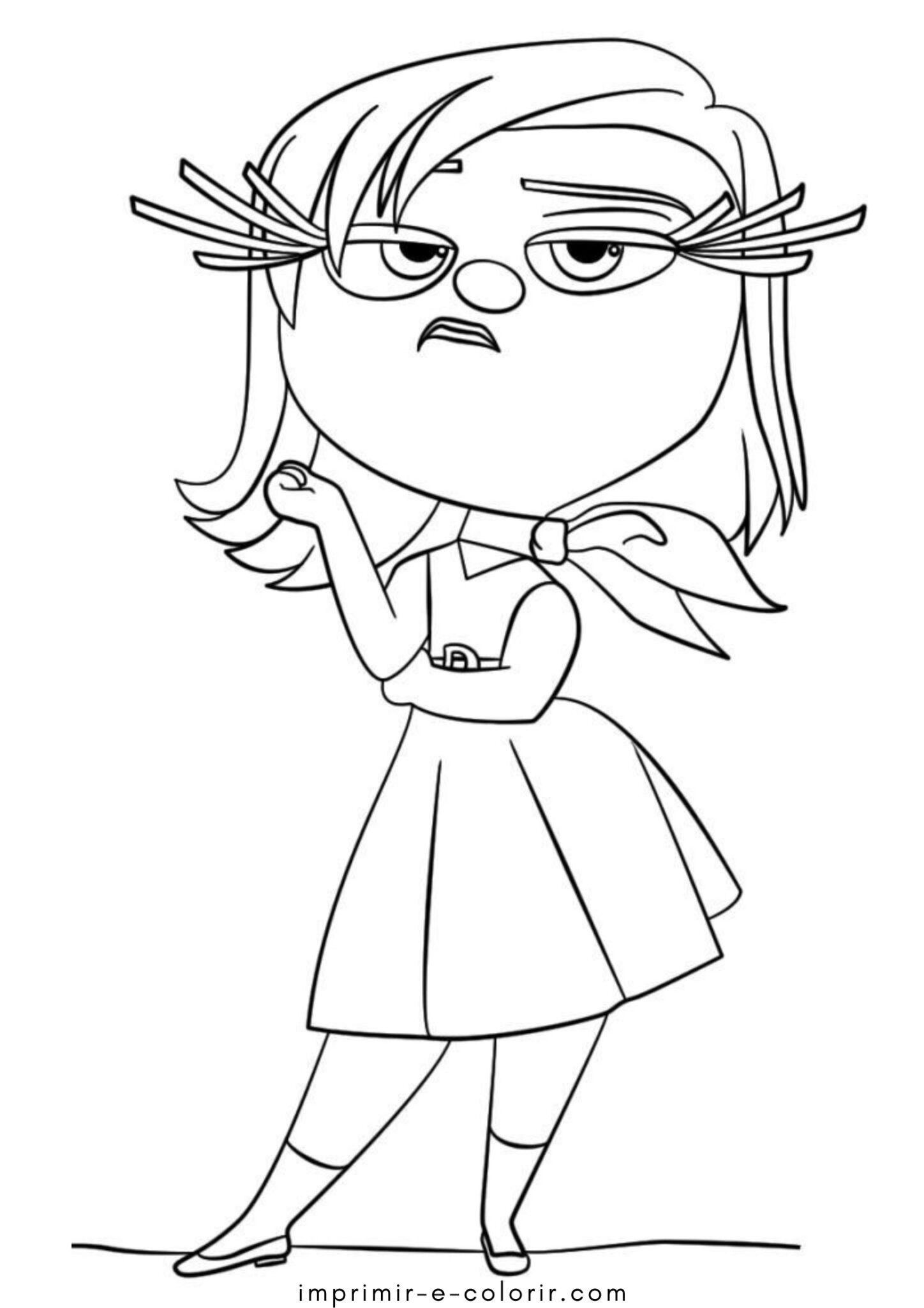 Desenhos de Emoção de repulsa (Divertida Mente) para Colorir Desenhos de Emoção de repulsa (Divertida Mente) para Colorir