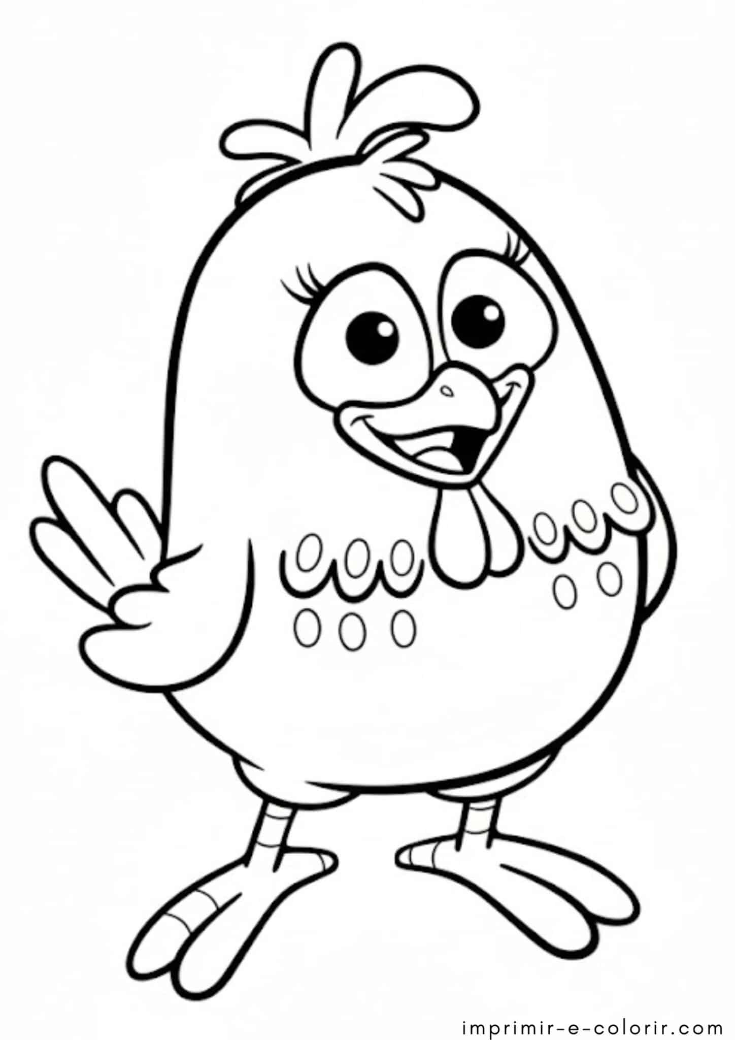 Desenho de Galinha Pintadinha para colorir e imprimir