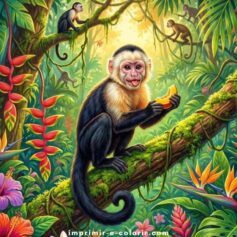 Desenhos de Macaco para Colorir e Imprimir Grátis (PDF e A4)