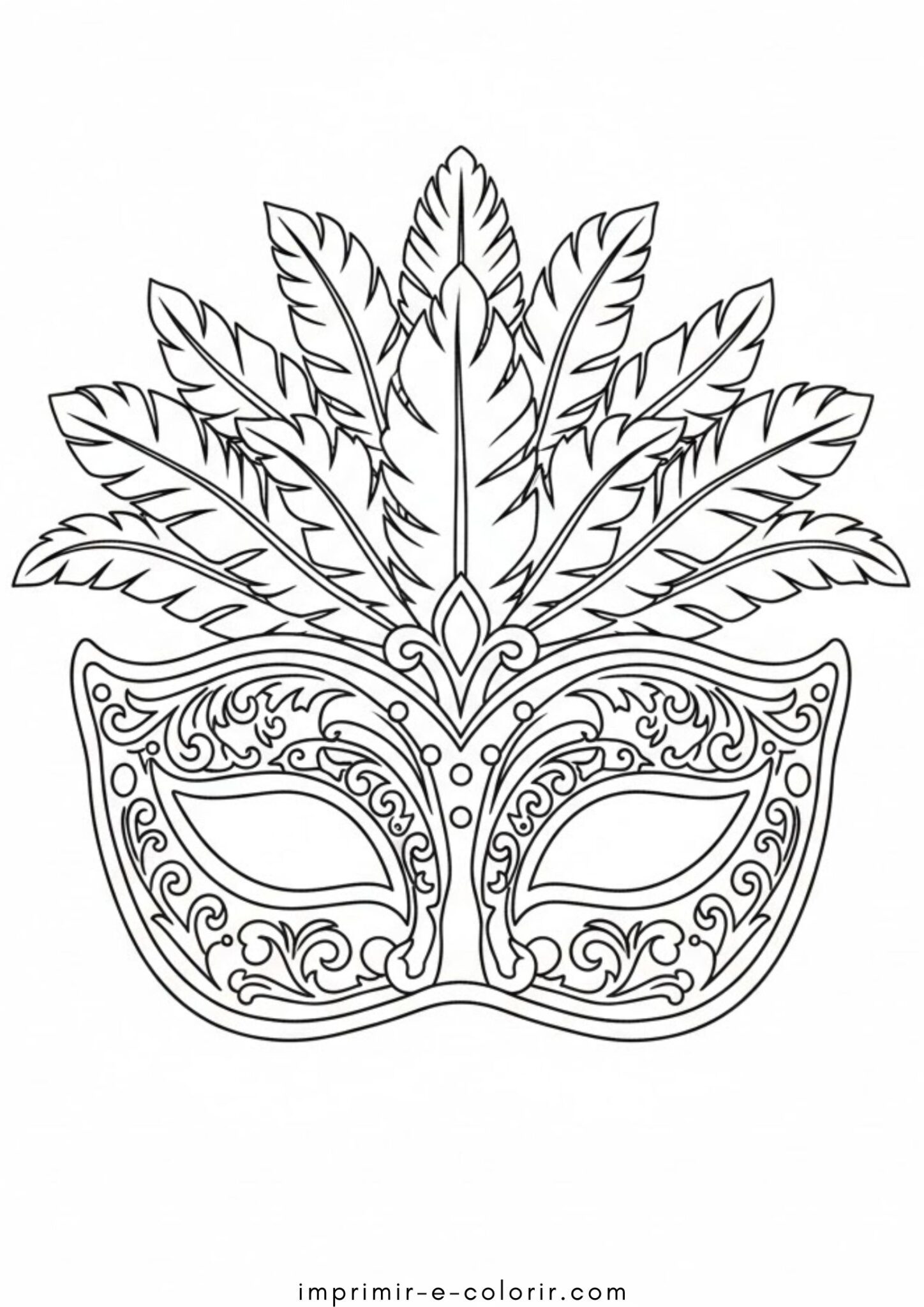 Desenhos de Máscara para o carnaval para Colorir Desenhos de Máscara para o carnaval para Colorir