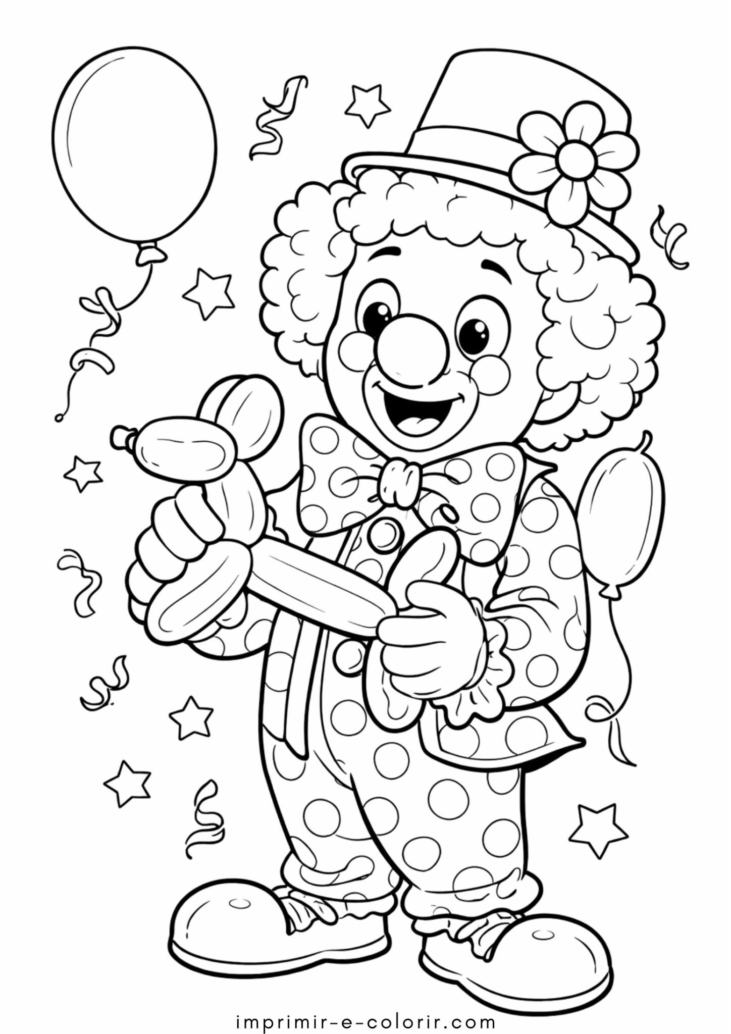 Desenhos de Palhaço com um cachorro para Colorir Desenhos de Palhaço com um cachorro para Colorir