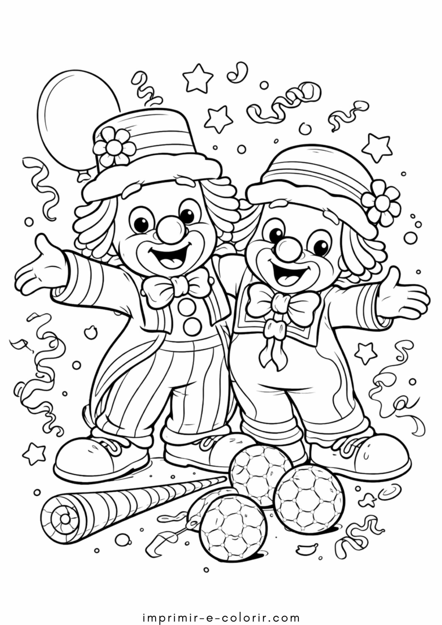 Desenho de Palhaços patati patatá