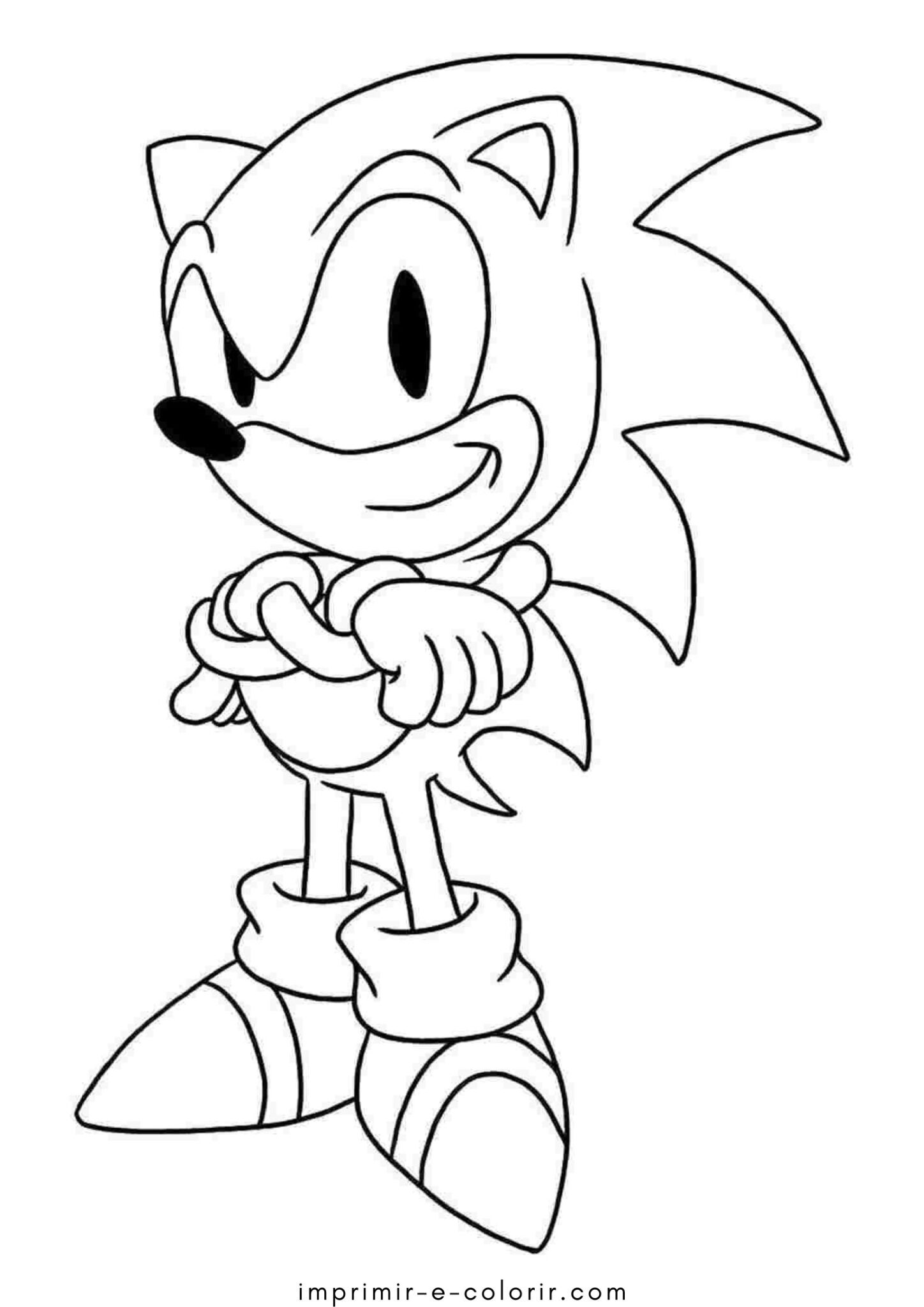 Desenho de Sonic para colorir e imprimir