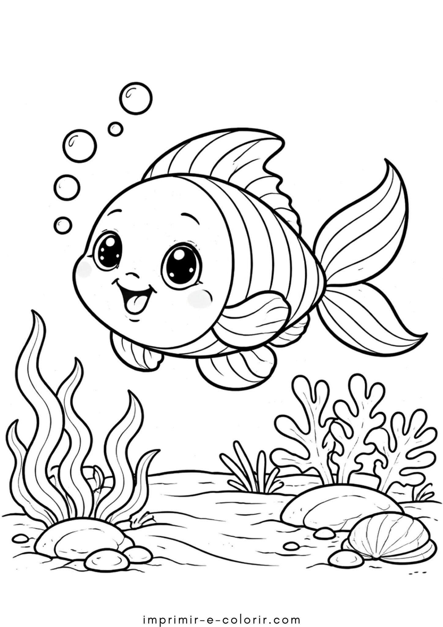 Desenho de Um peixe simples para crianças