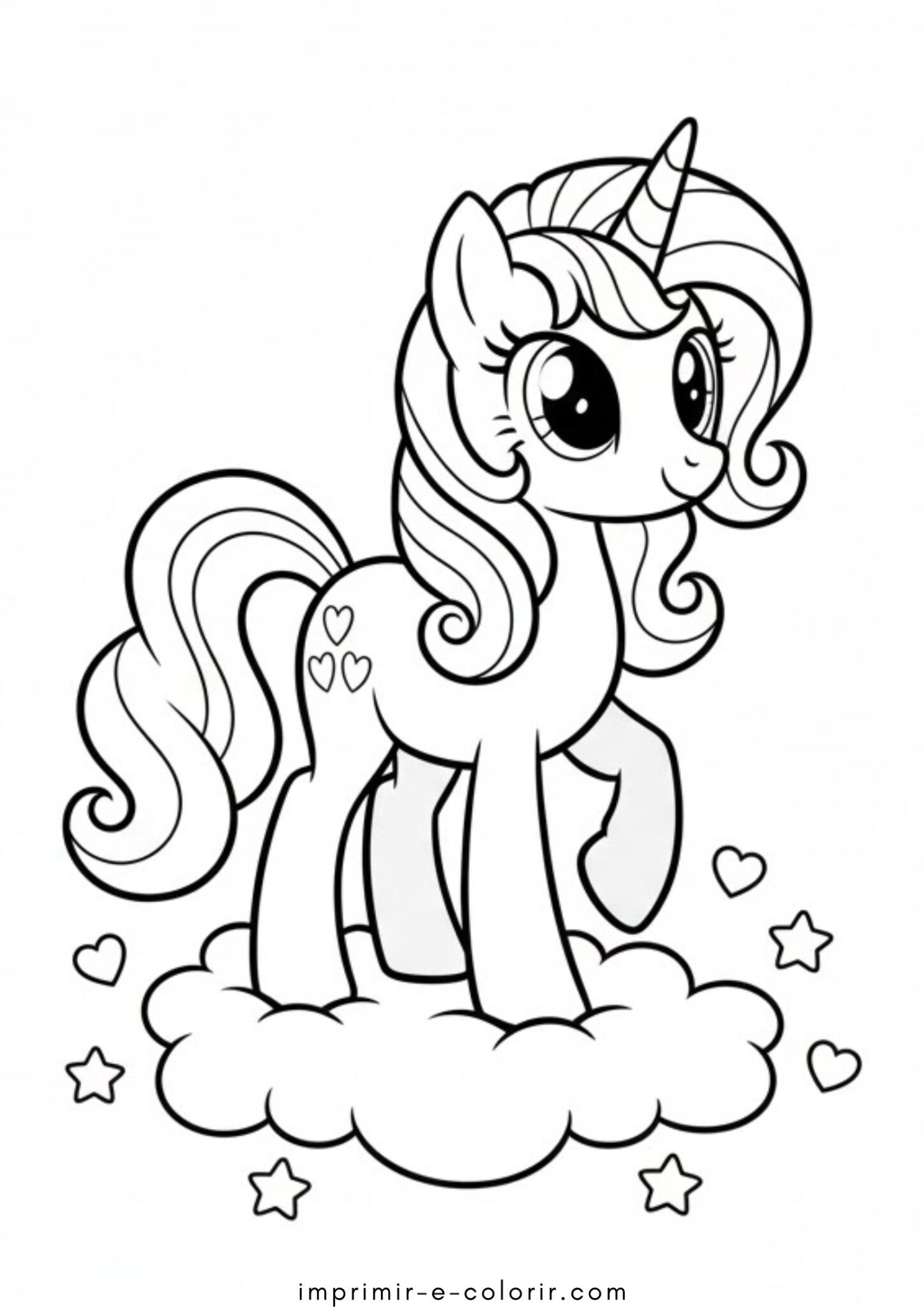 Desenho de Unicórnio de My Little Pony para colorir e imprimir