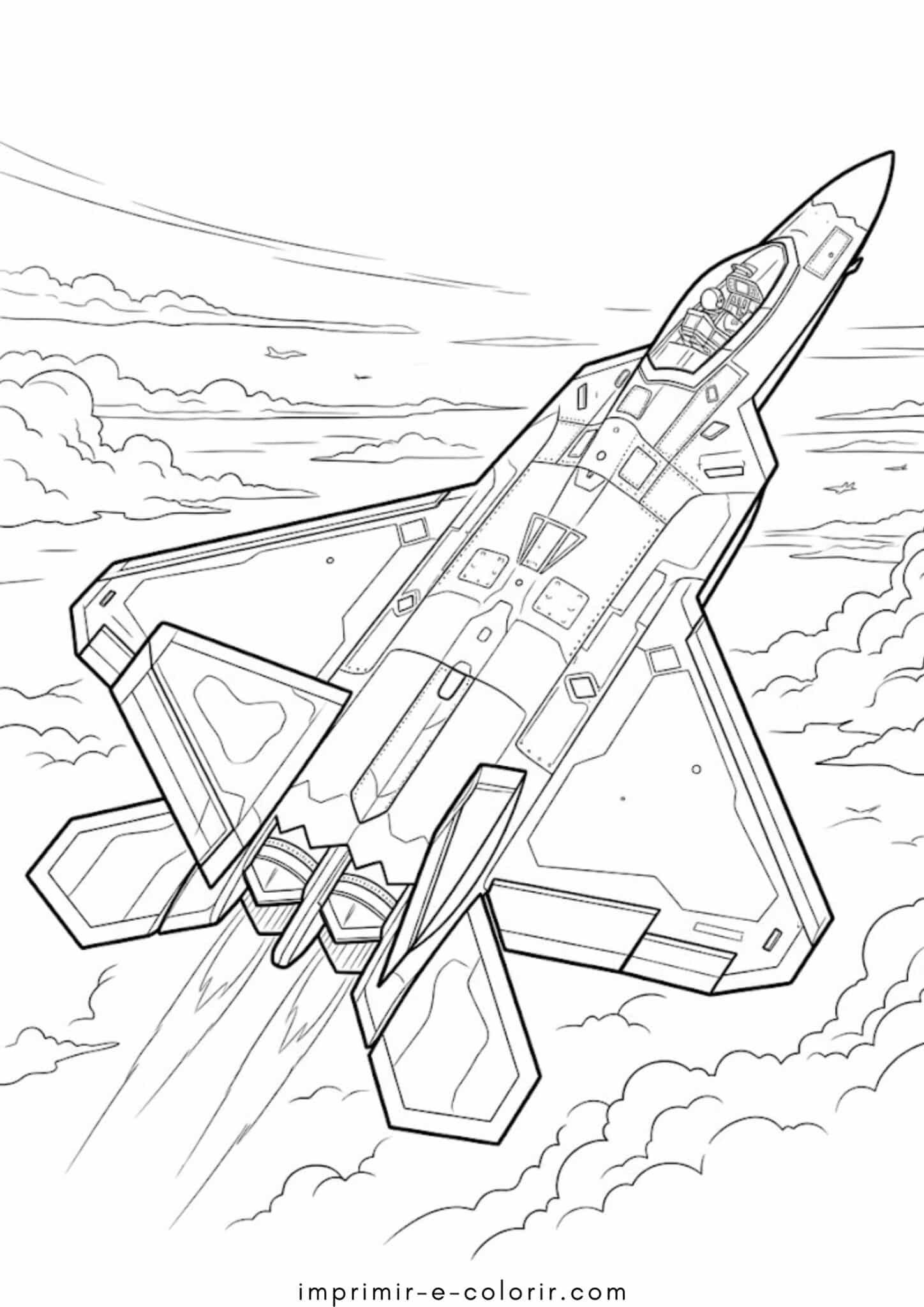 Desenhos de Avião de caça para Colorir