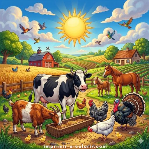 Desenhos de Fazenda para colorir e imprimir grátis