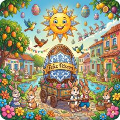 Desenho de Páscoa para Colorir e Imprimir