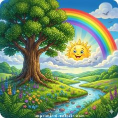 Desenhos de Natureza para Colorir e Imprimir