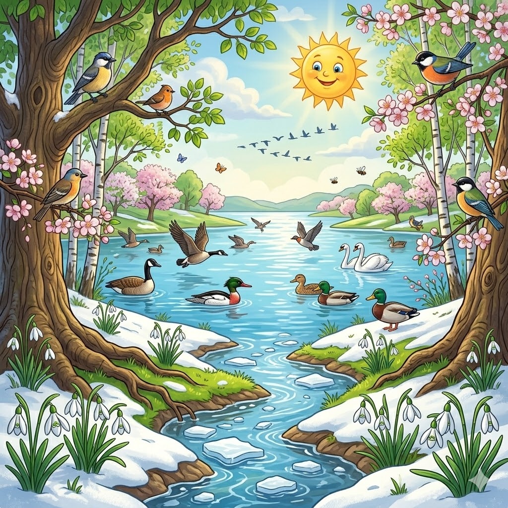 Desenhos de Primavera 🌺 para colorir e imprimir grátis