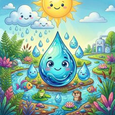 Desenho para colorir do Dia da Água