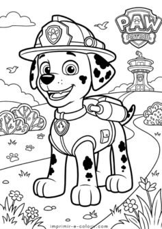 Desenho de Marshall – Patrulha Canina para Colorir e Imprimir Grátis ...