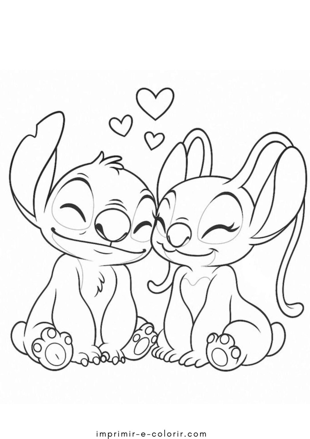 Desenho de Stitch e Angel para Colorir e Imprimir Grátis – Baixar em ...