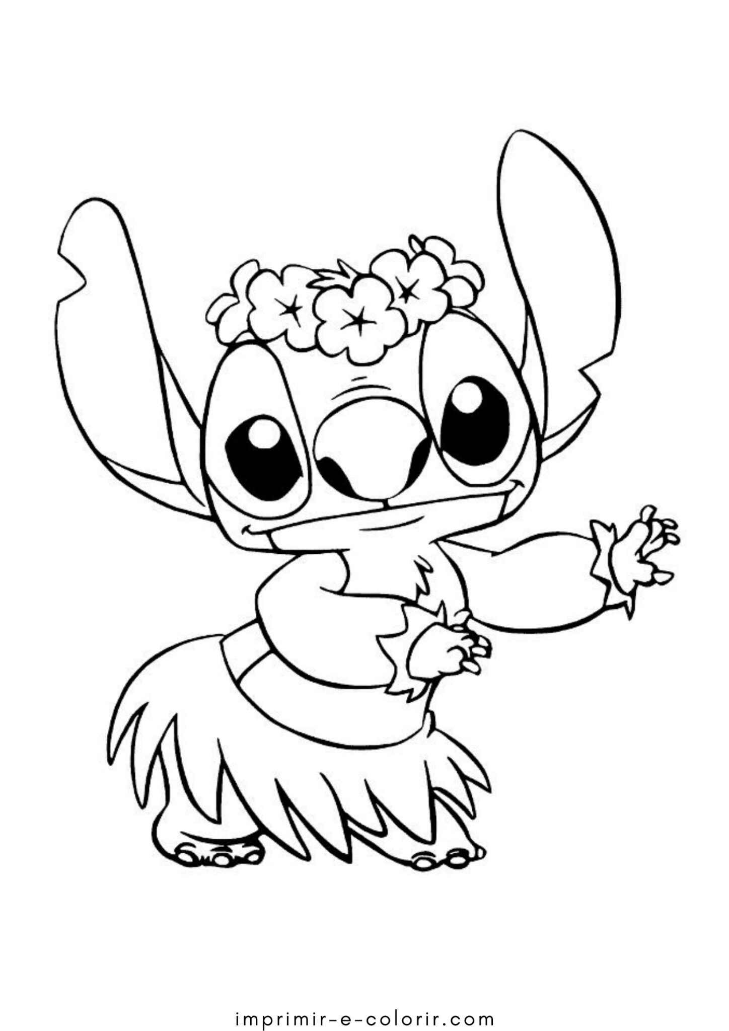 Desenho de Stitch esta dançando