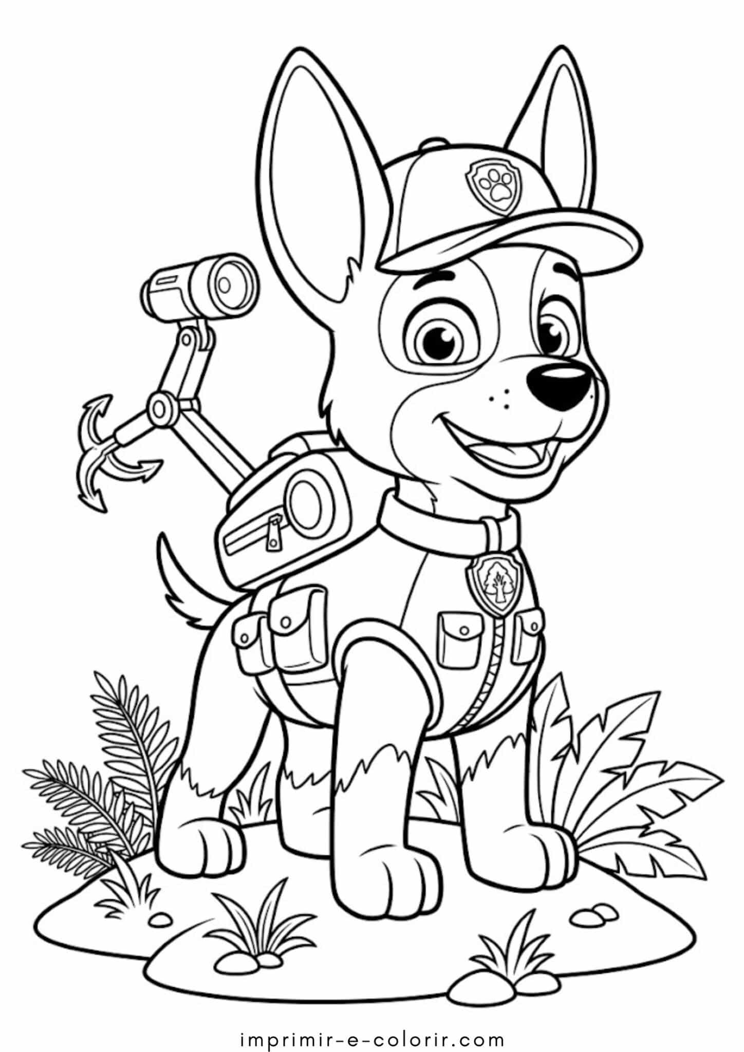 Desenhos de Tracker – Patrulha Canina para Colorir