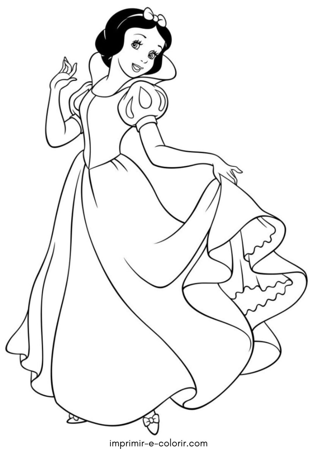Desenho de Branca de Neve para Colorir e Imprimir Grátis – Baixar em ...
