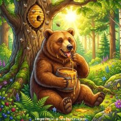 Desenho de Urso  para Colorir e Imprimir (Grátis em PDF)