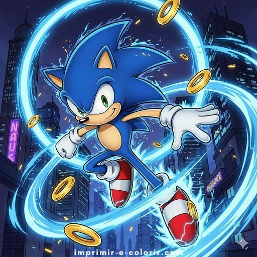Desenhos de Sonic para colorir e imprimir grátis