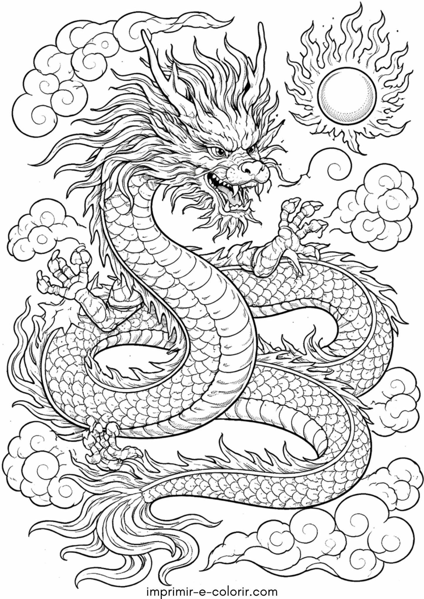 Desenho de Dragão chinês