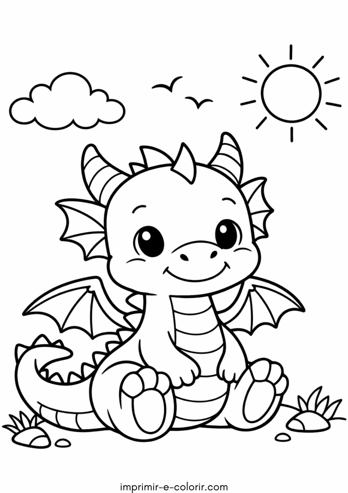 Desenho de Dragão fácil