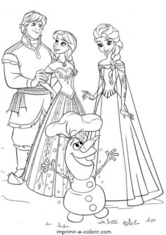 Elsa, Anna, Olaf e Kristoff (Frozen)