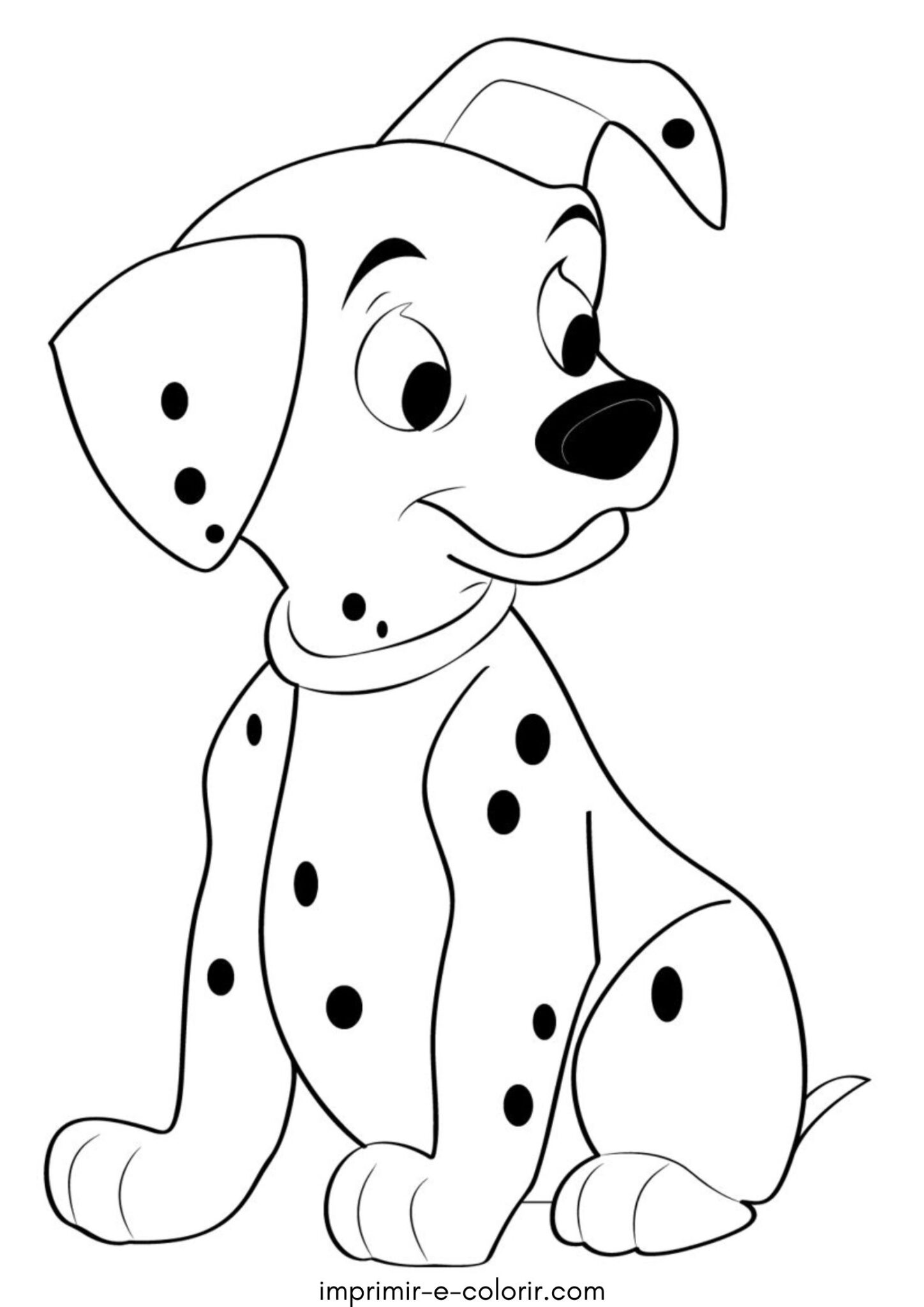 Desenho de Filhote de 101 Dálmatas para colorir e imprimir