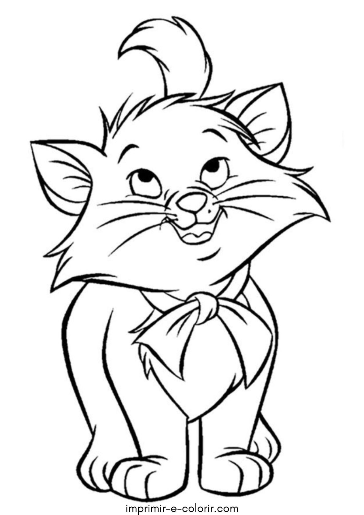 Desenho de Gata Marie (Aristogatas) para colorir e imprimir