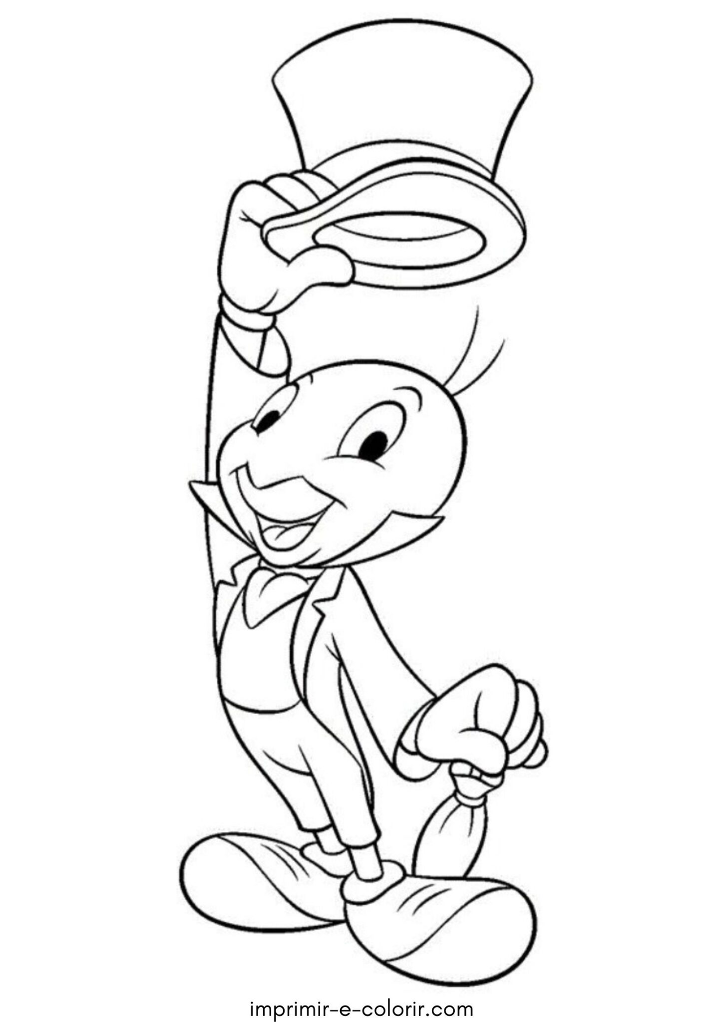 Desenho de Grilo Falante (Pinóquio)