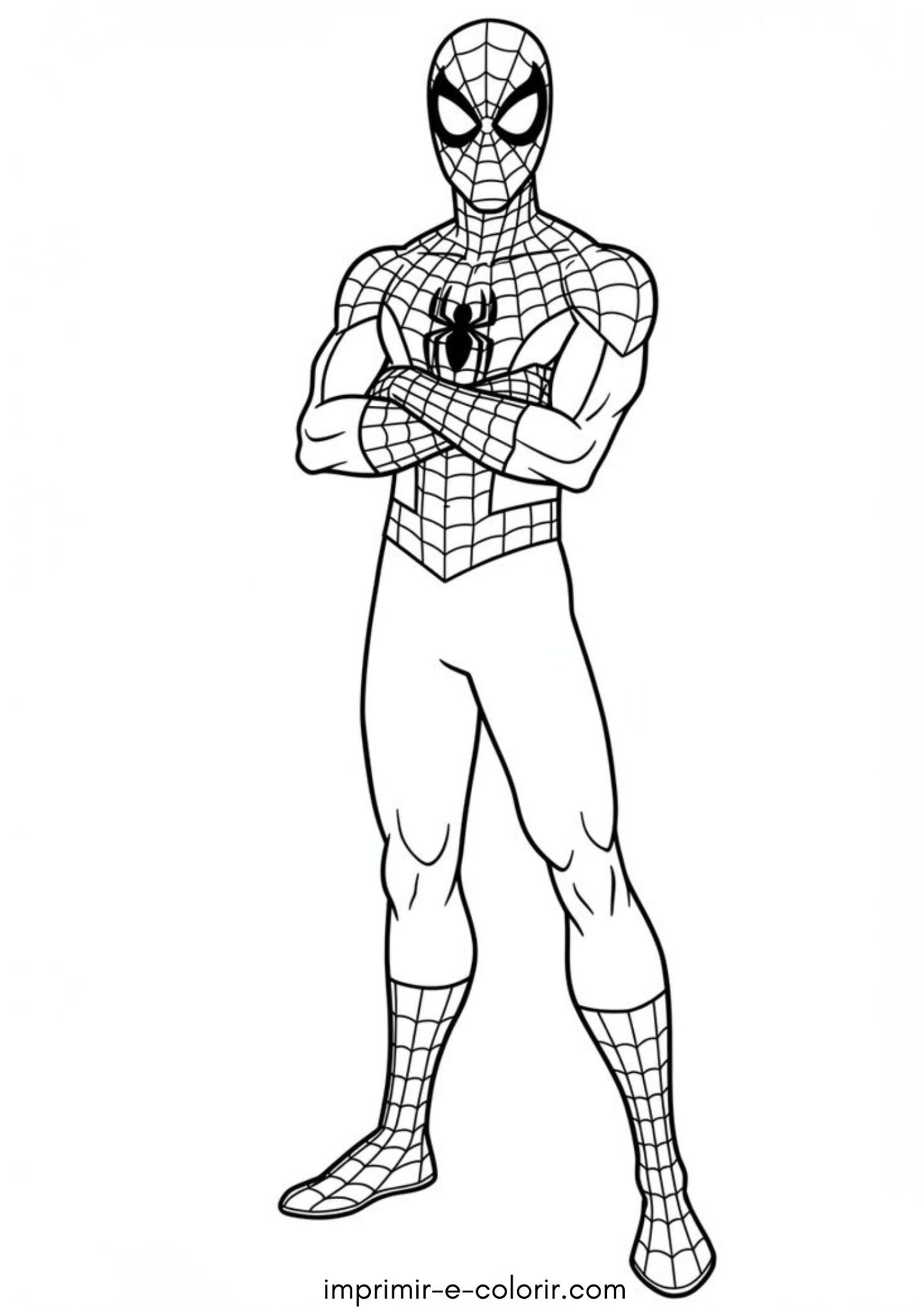 Desenho de Homem-Aranha em corpo inteiro