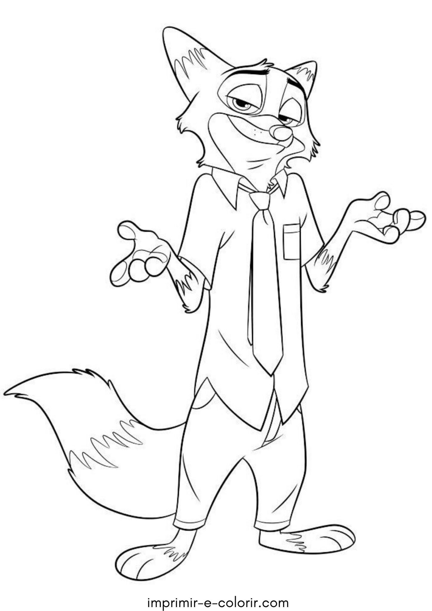 Desenho de Nick Wilde fofo (Zootopia)