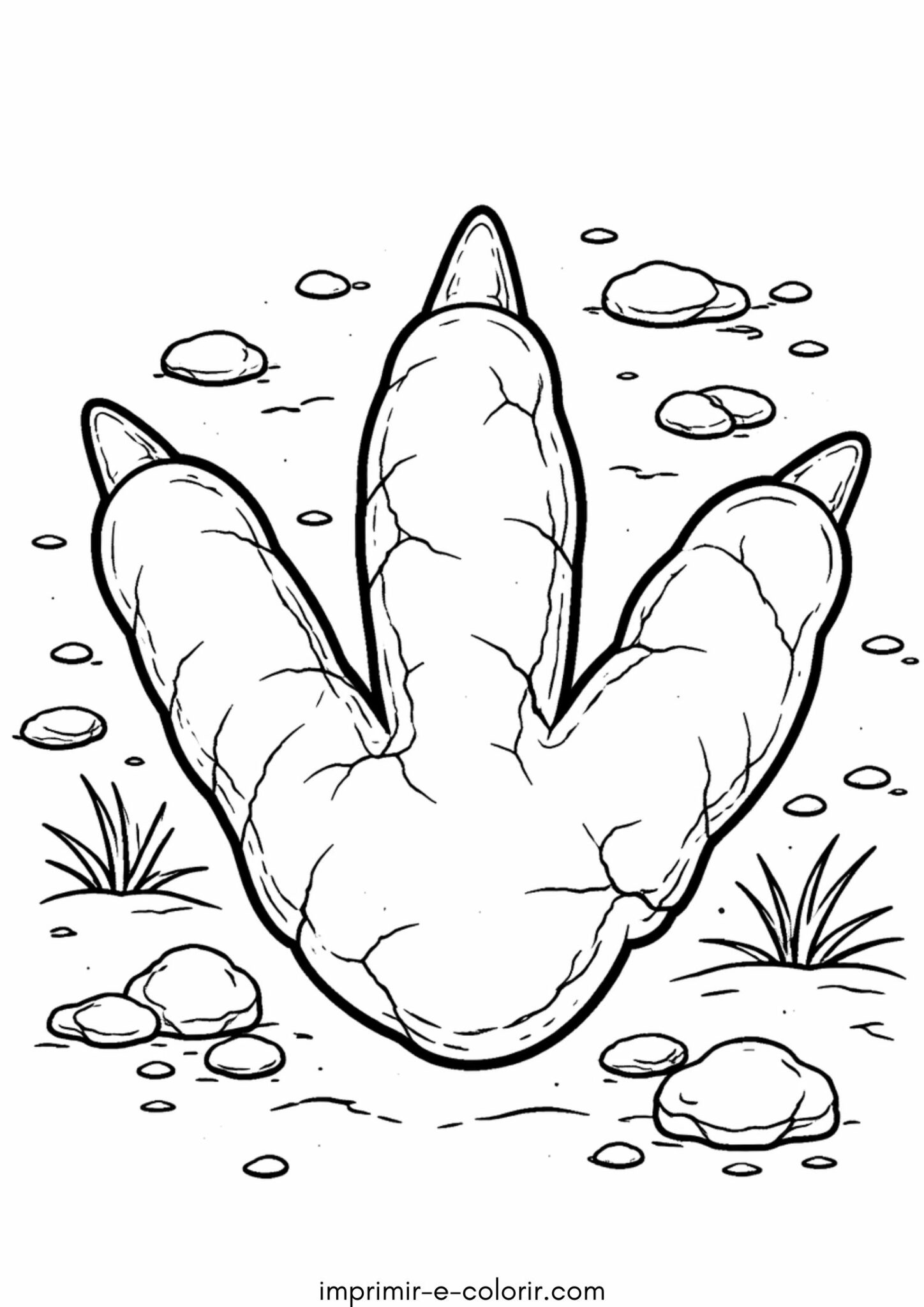 Desenho de Pegada de dinossaur