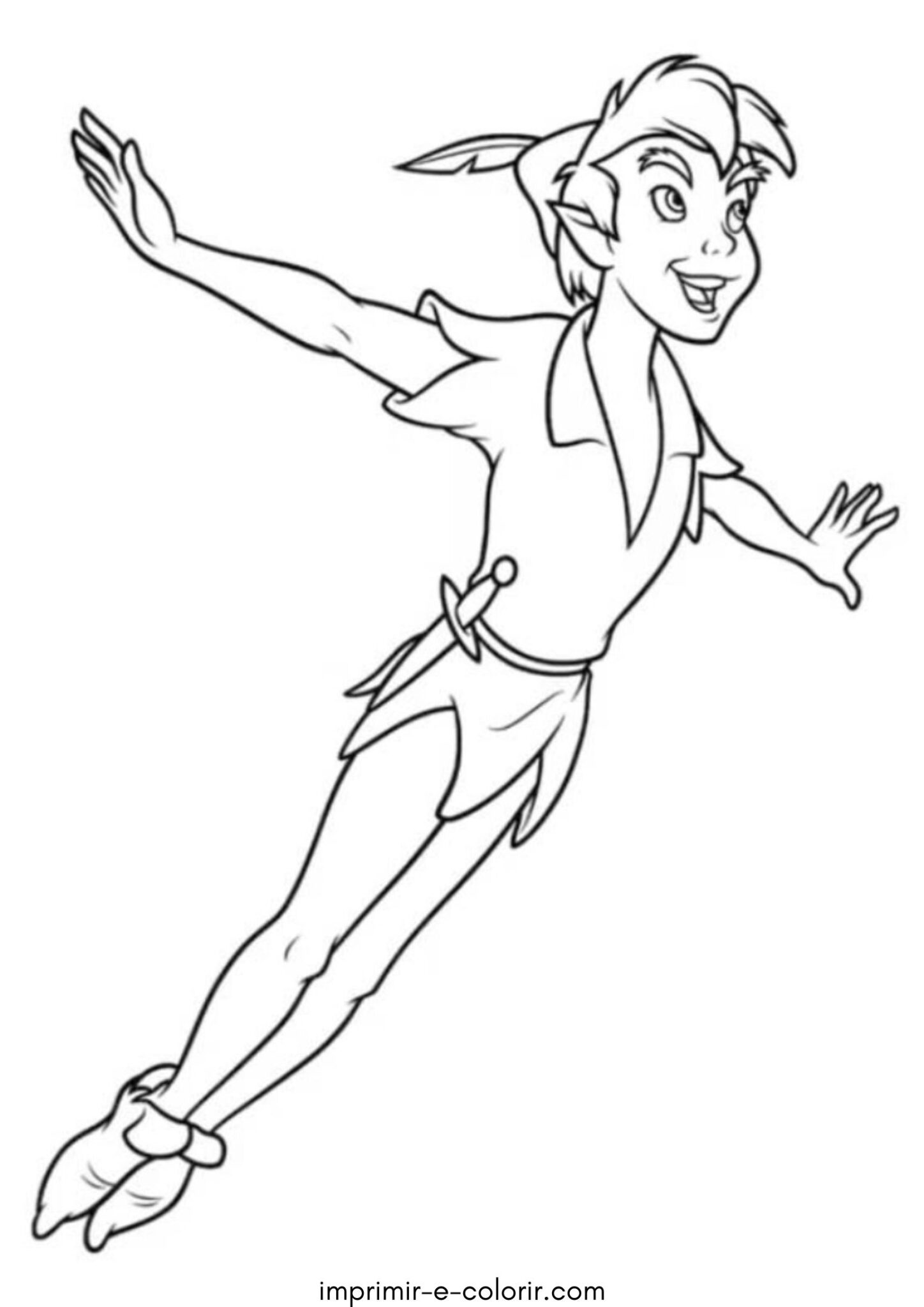 Desenho de Peter Pan para colorir e imprimir