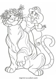 Princesa Jasmine e o tigre Rajah (Aladdin)