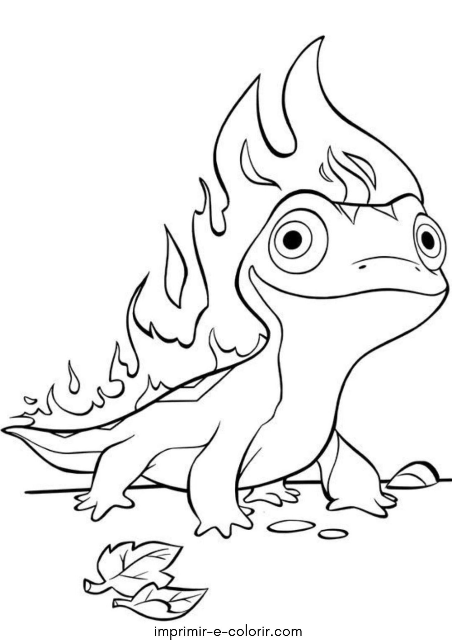 Desenho de Salamandra Bruni (Frozen 2)