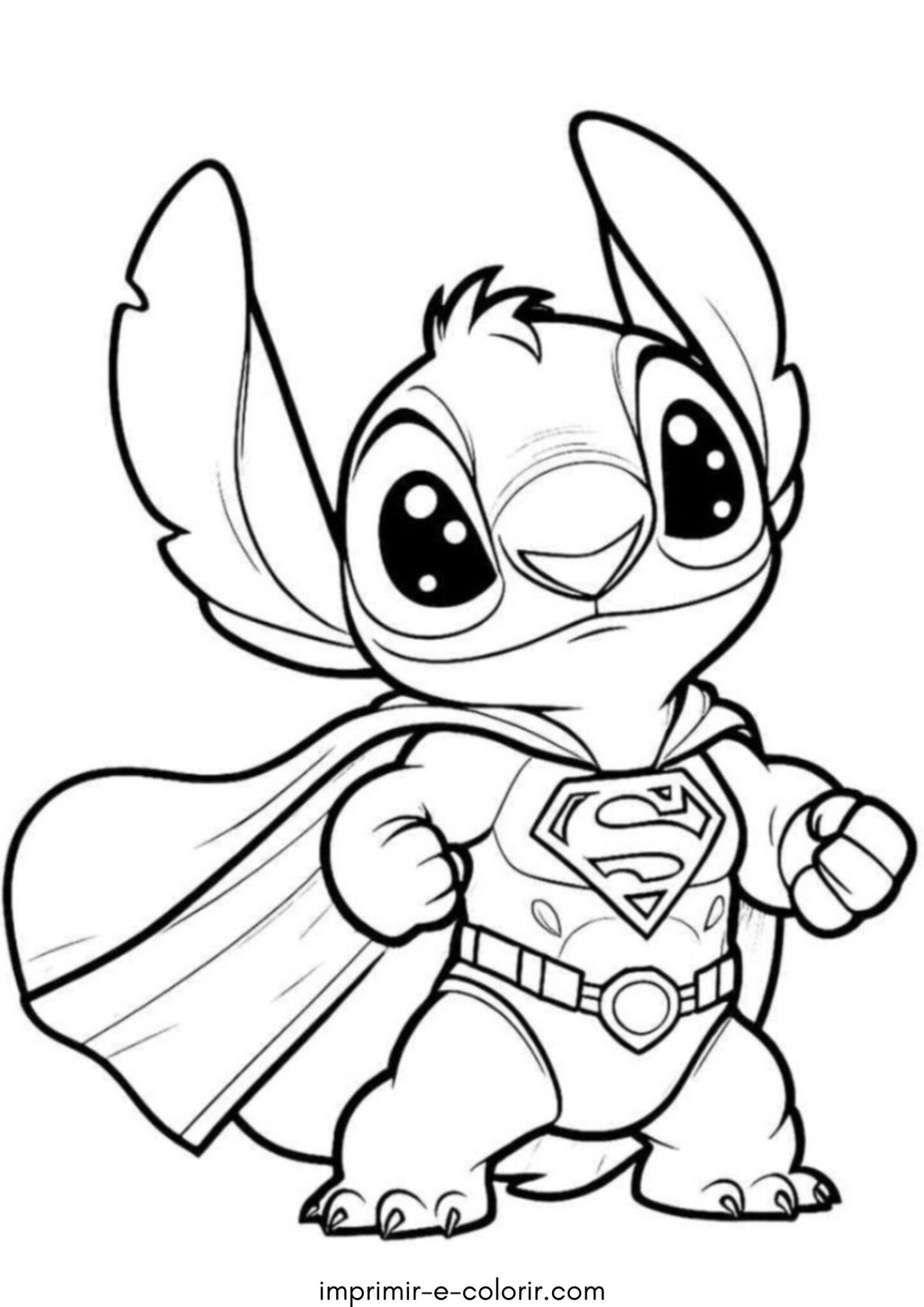 Desenho de Stitch Superman