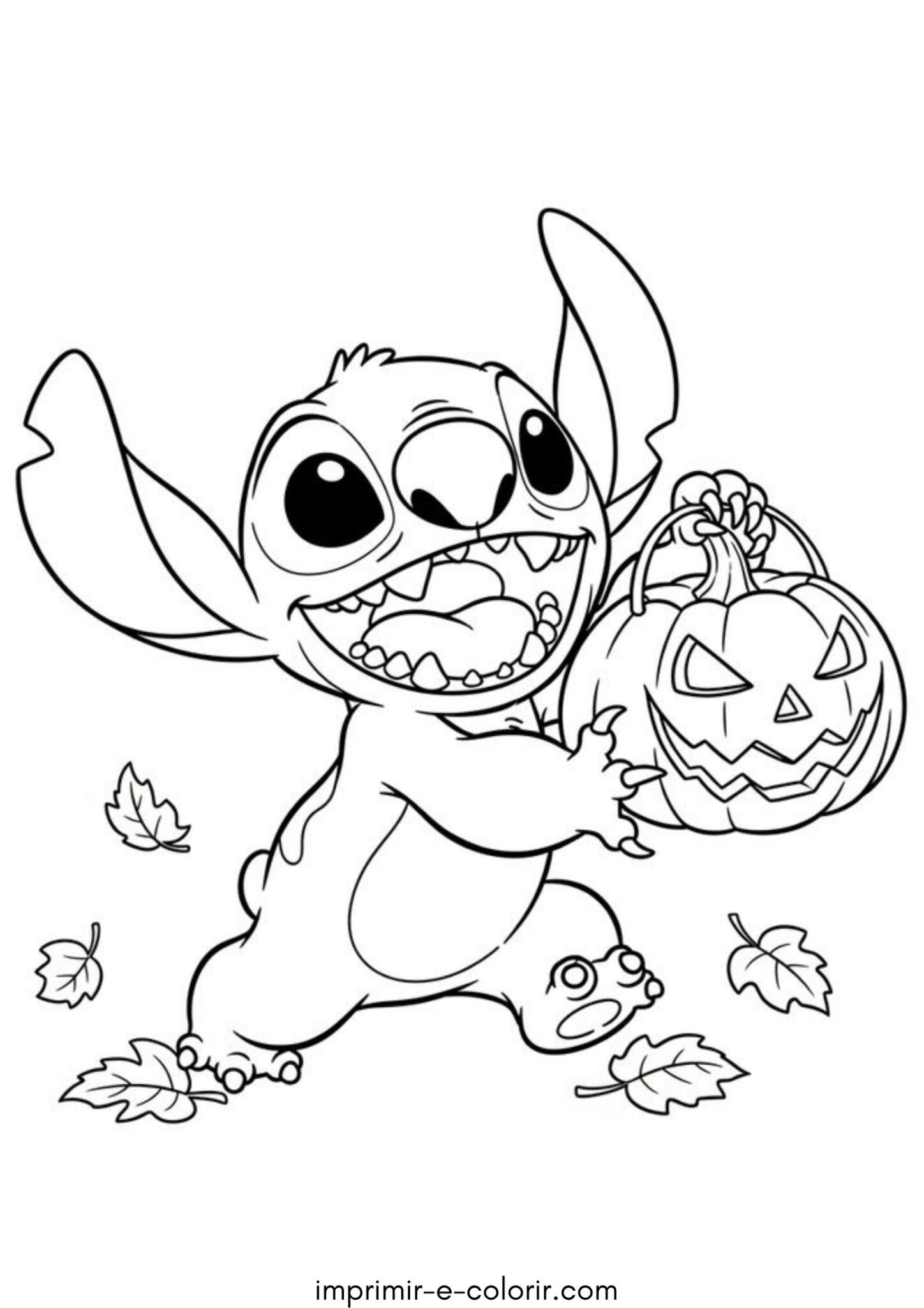 Desenho de Stitch de Halloween