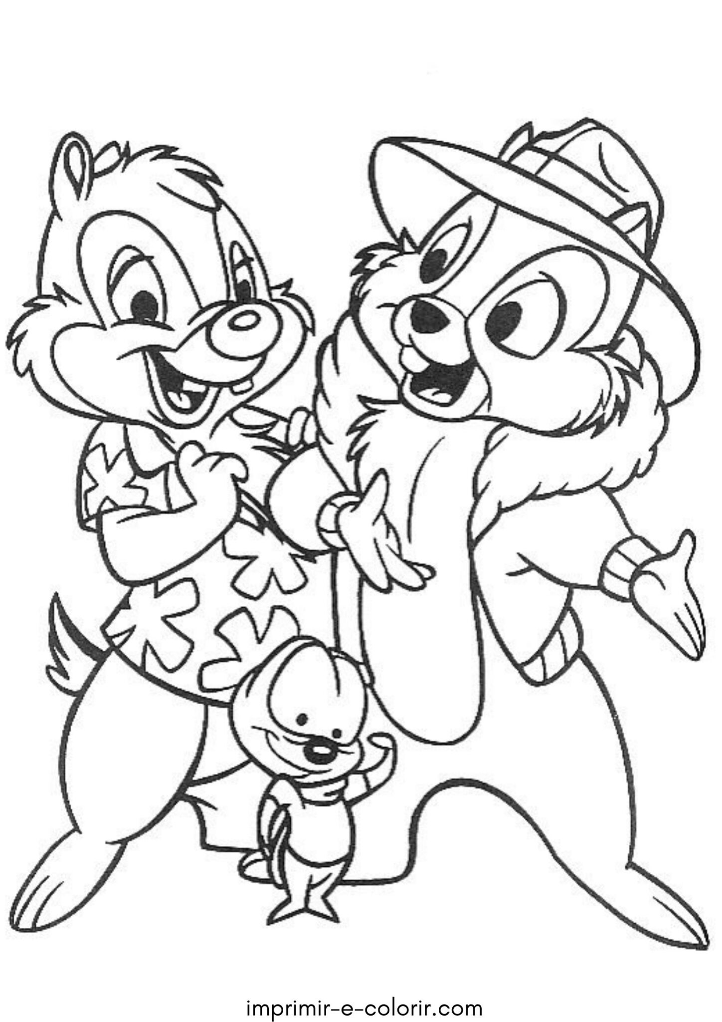 Desenho de Tico e Teco, Zipper para imprimir e colorir ou baixar grátis para as crianças Desenho de Tico e Teco, Zipper para imprimir e colorir ou baixar grátis para as crianças