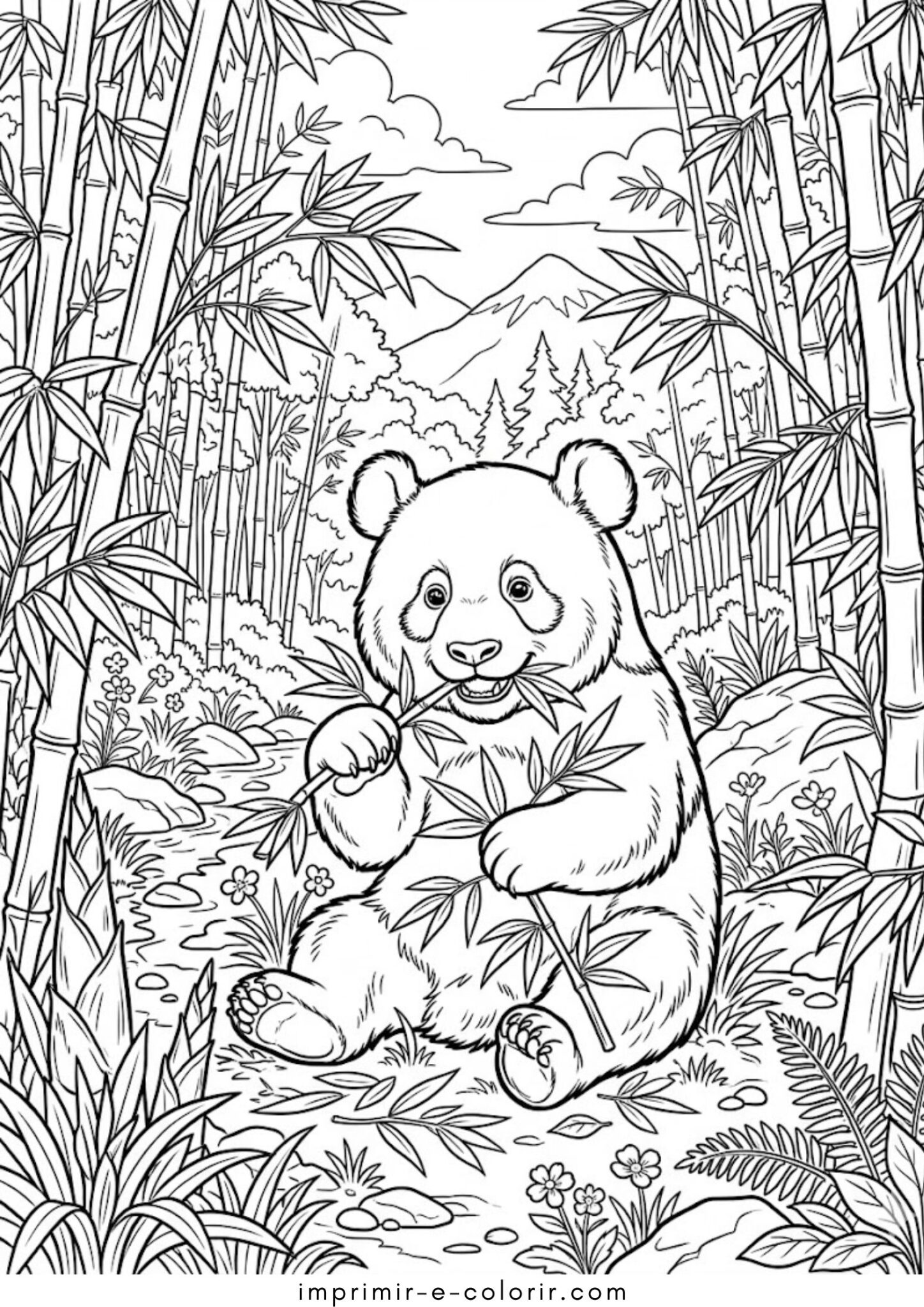 Desenho de Urso Panda