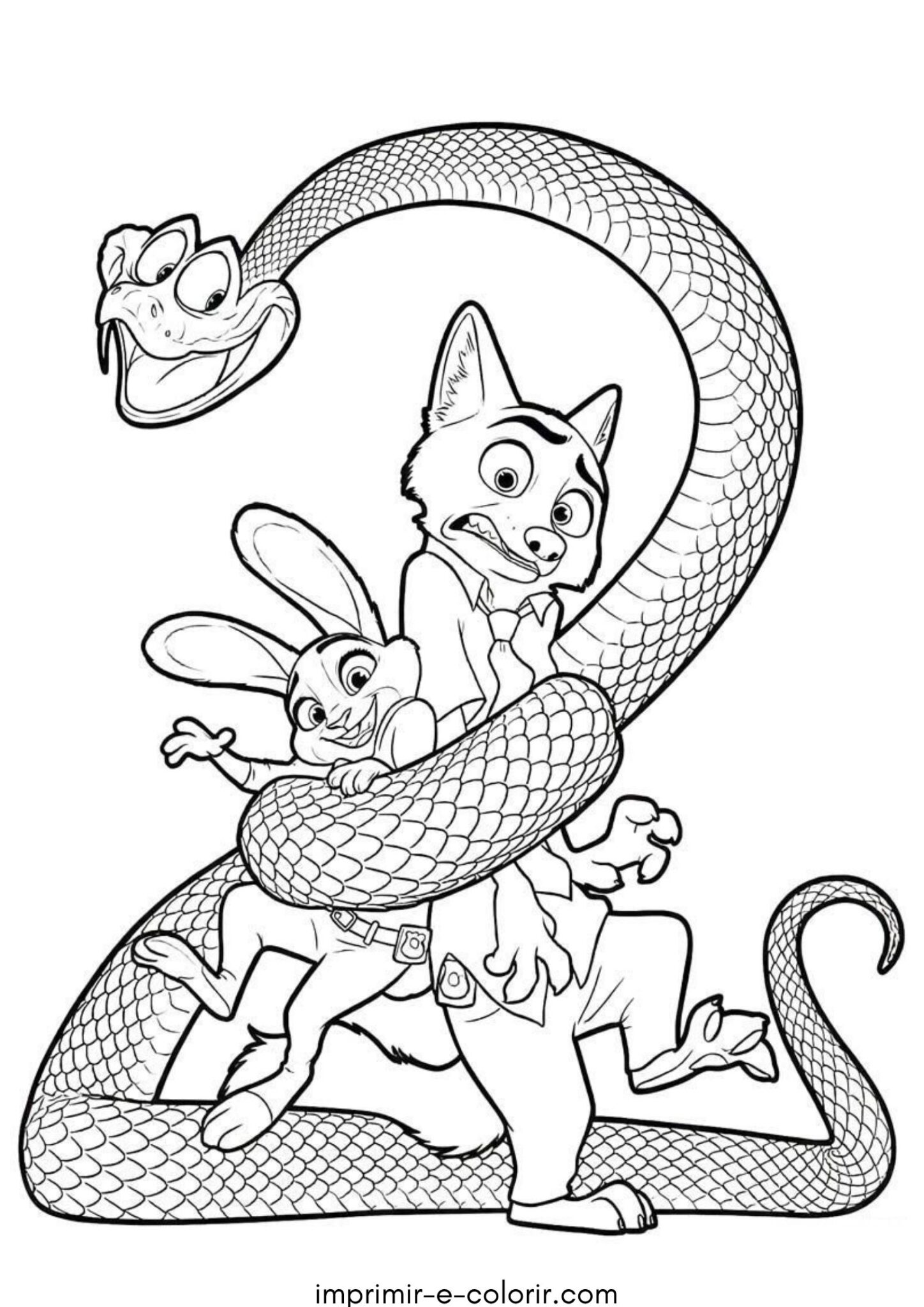 Desenho de Zootopia 2 para imprimir e colorir ou baixar grátis para as crianças Desenho de Zootopia 2 para imprimir e colorir ou baixar grátis para as crianças