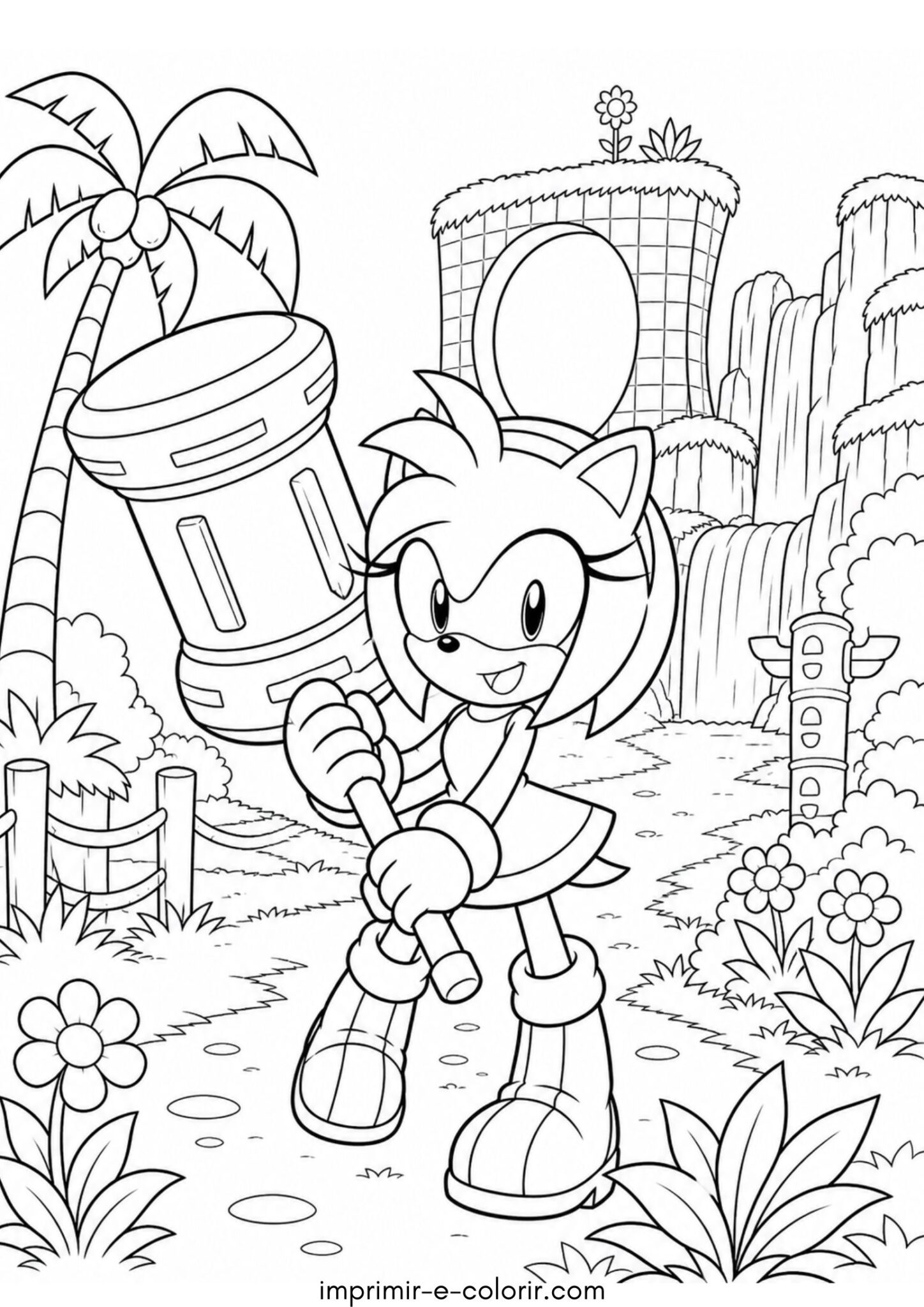 Desenho de Amy Rose (Sonic)