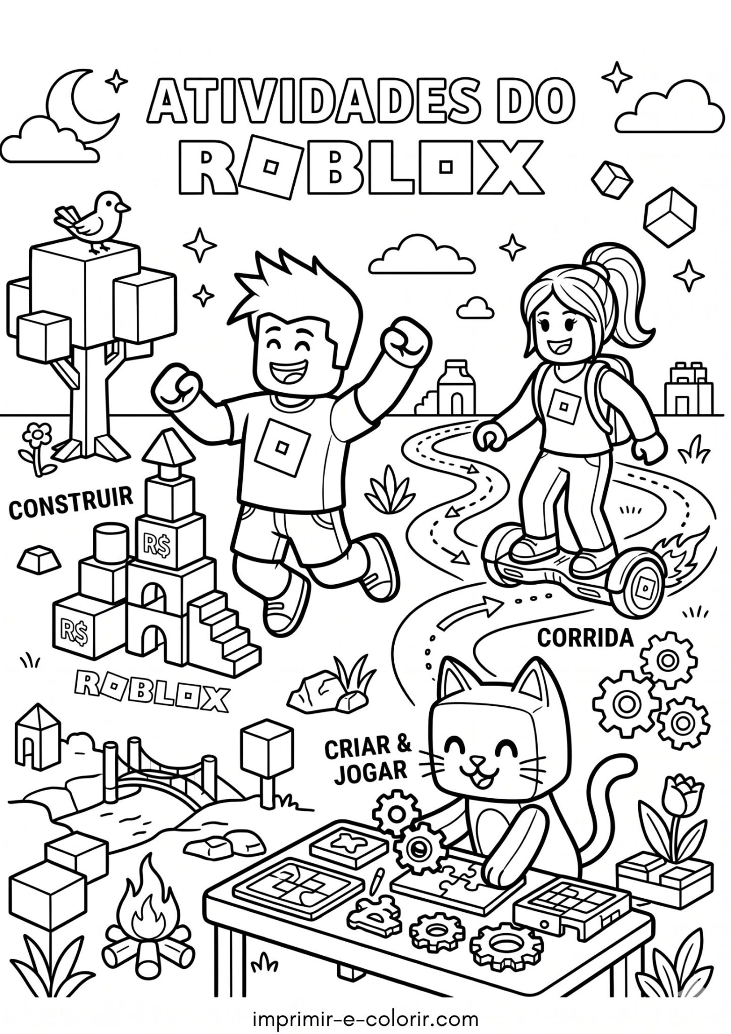 Desenho de Atividades do Roblox para imprimir e colorir ou baixar grátis para as crianças Desenho de Atividades do Roblox para imprimir e colorir ou baixar grátis para as crianças