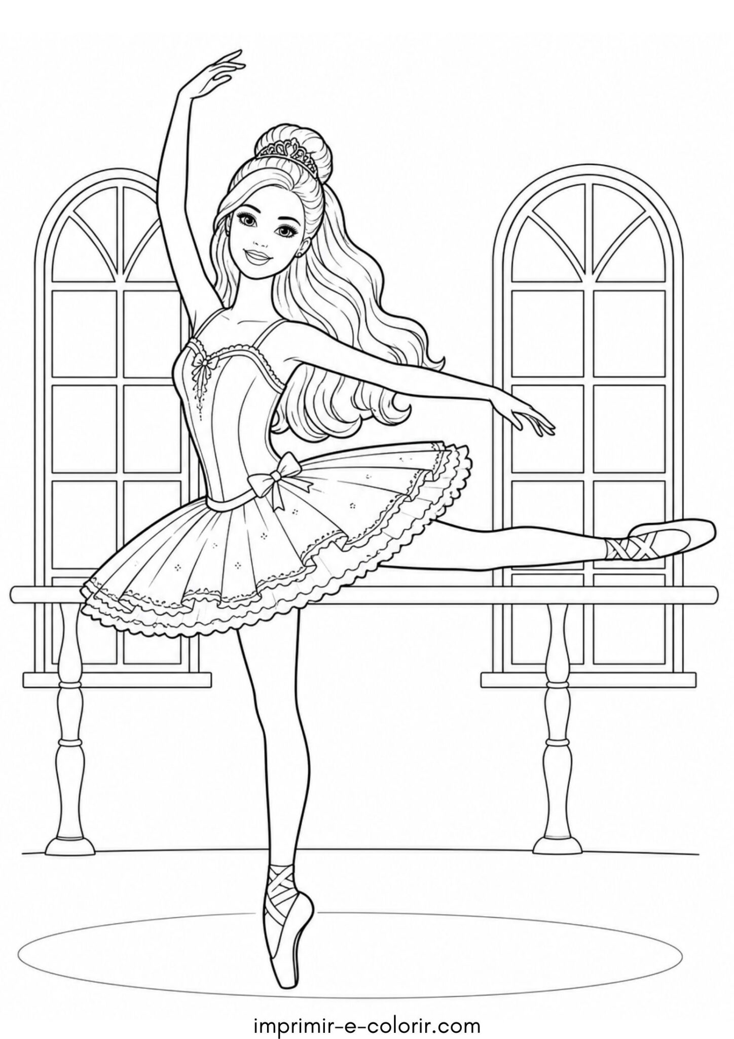 Desenho de Barbie bailarina
