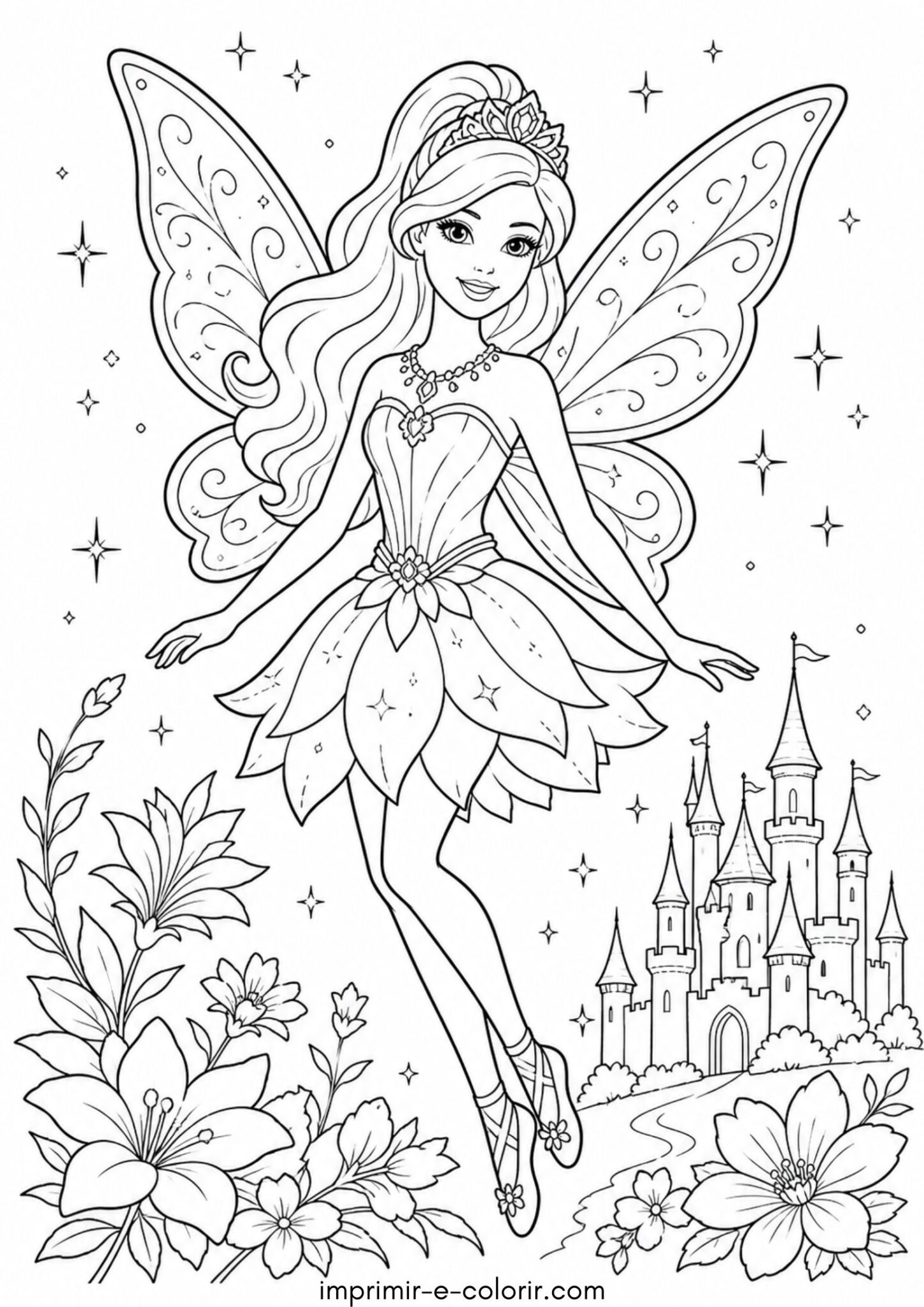 Desenho de Barbie fada