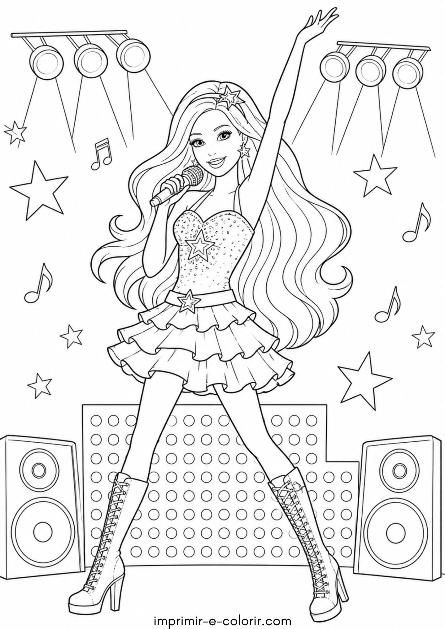 Desenho de Barbie popstar