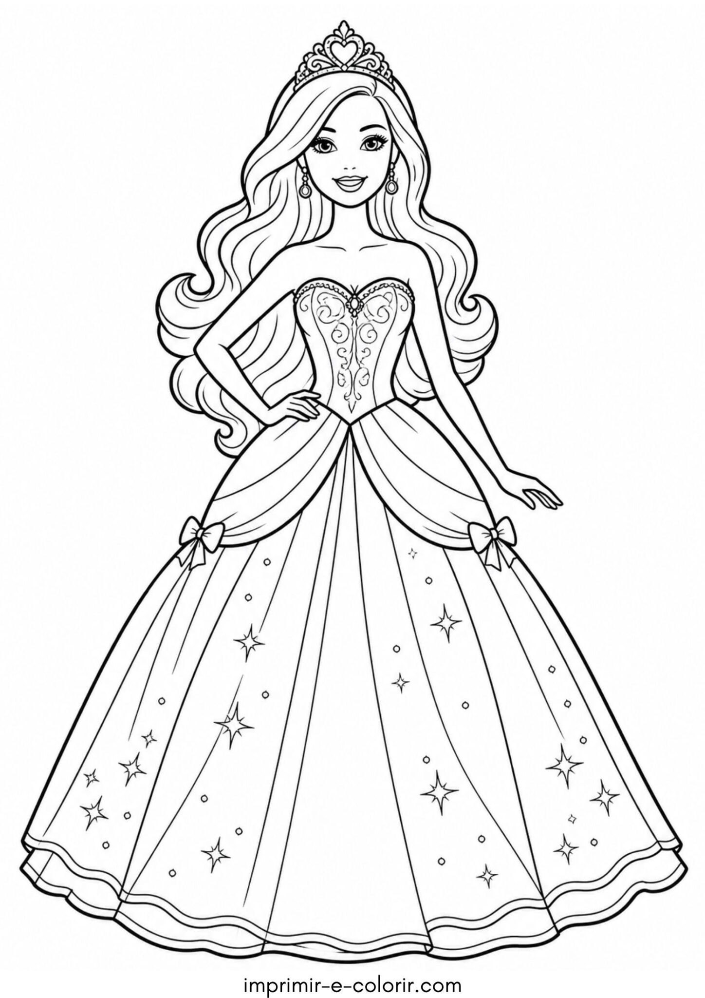 Desenho de Barbie princesa