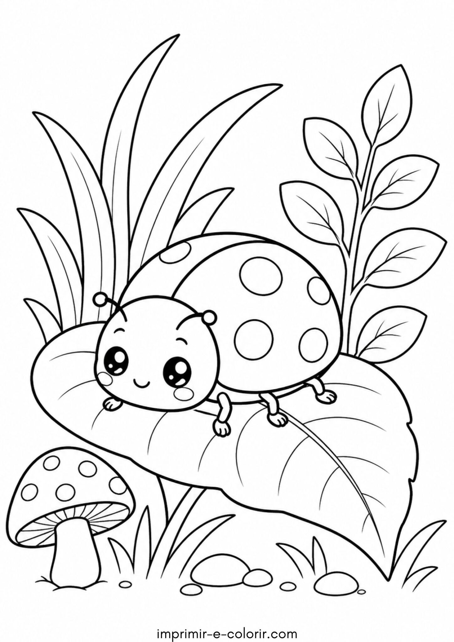 Desenho de Besouro kawaii