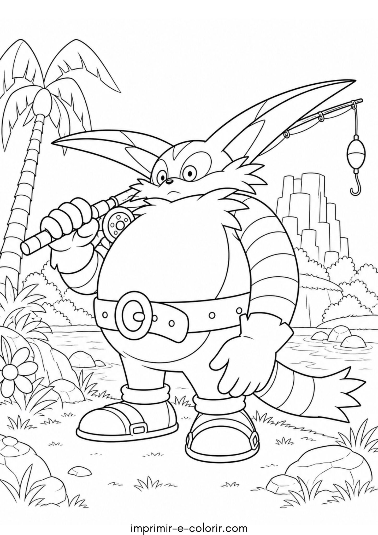 Desenho de Big o Gato (Sonic)